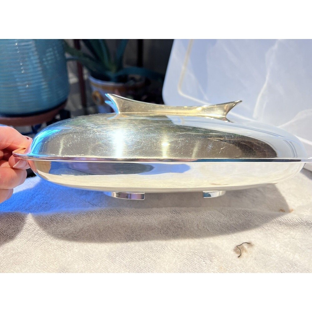 Mid Century Gorham Serving Dish, Sliver plate Heavy Quality Piece Lovely Design